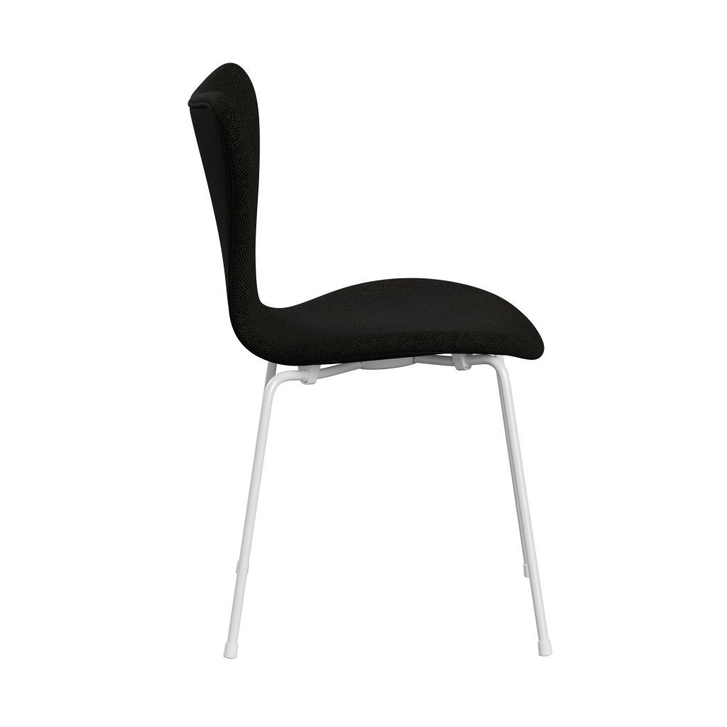 Fritz Hansen 3107 Chair Full Upholstery, White/Hallingdal Black/Grey (Hal173)