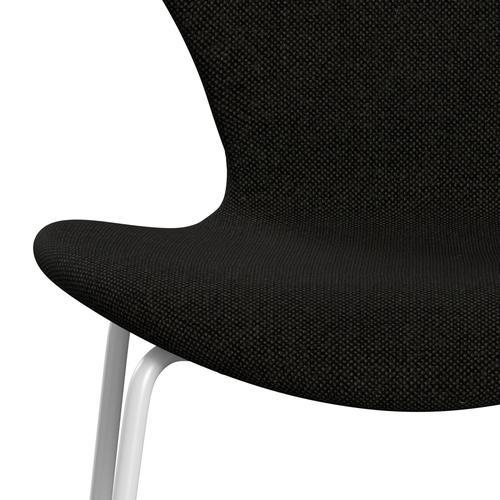 Fritz Hansen 3107 Chair Full Upholstery, White/Hallingdal Black/Grey (Hal173)