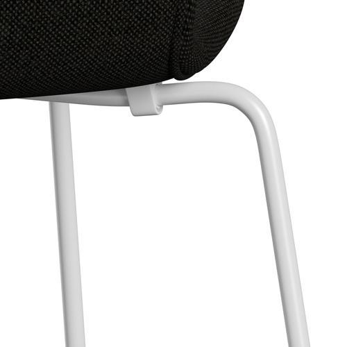 Fritz Hansen 3107 Chair Full Upholstery, White/Hallingdal Black/Grey (Hal173)