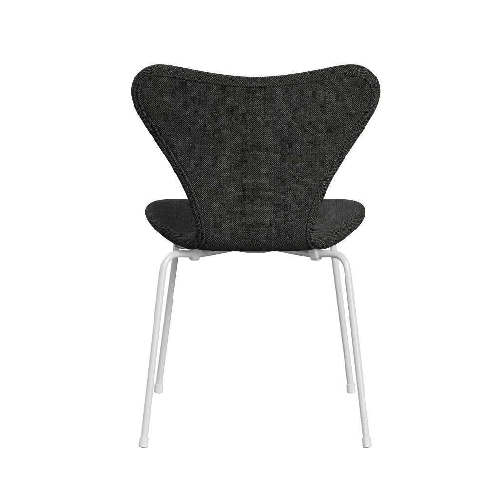 Fritz Hansen 3107 Chair Full Upholstery, White/Hallingdal Black/Grey (Hal368)