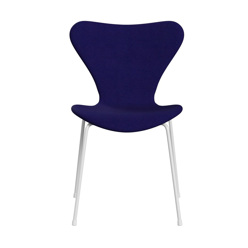 Fritz Hansen 3107 Chair Full Upholstery, White/Hallingdal Violet Dark