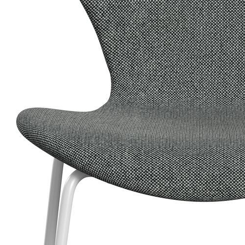 Fritz Hansen 3107 židle plné čalounění, bílá/hallingdal bílá/hnědá