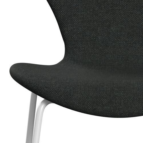 Fritz Hansen 3107 židle plné čalounění, bílá/re vlna černá/přirozená