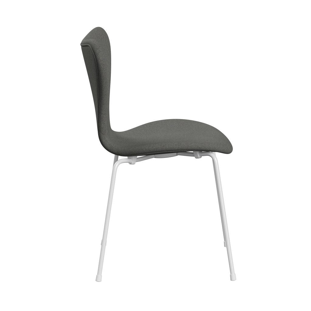 Fritz Hansen 3107 židle plné čalounění, bílá/re vlna Taupe/Natural