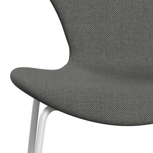 Fritz Hansen 3107 židle plné čalounění, bílá/re vlna Taupe/Natural