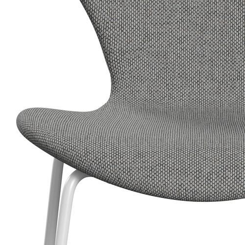 Fritz Hansen 3107 židle plné čalounění, bílá/re vlna vlna bílá/přírodní