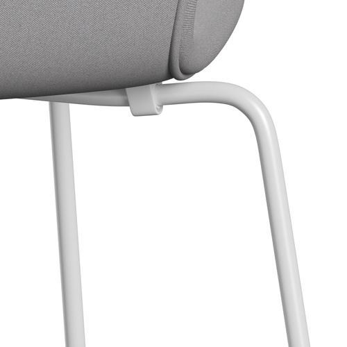 Fritz Hansen 3107 Chair Full Upholstery, White/Remix Grey/Green