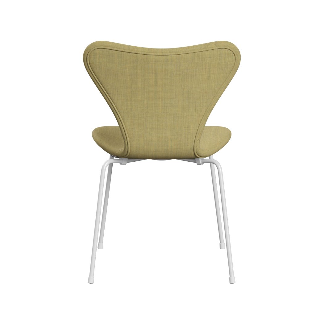 Fritz Hansen 3107 Chair Full Upholstery, White/Remix Corn Yellow