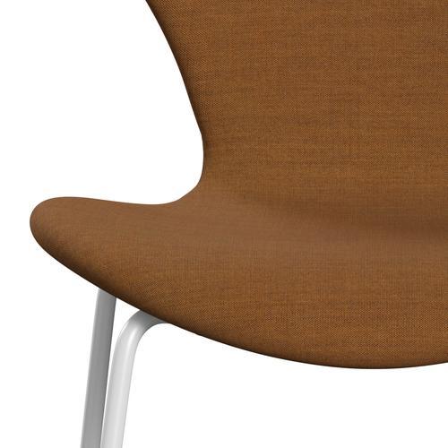 Fritz Hansen 3107 Chair Full Upholstery, White/Remix Ochre