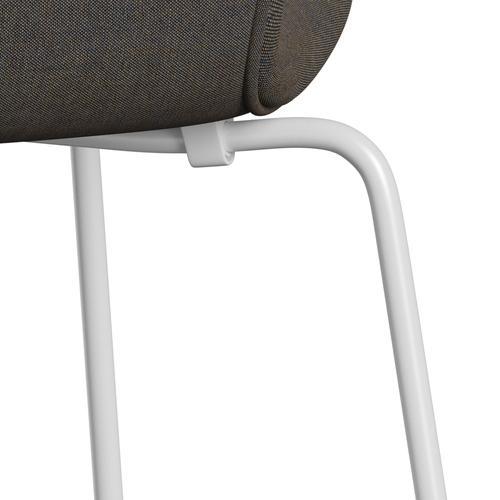 Fritz Hansen 3107 Chair Full Upholstery, White/Remix Rust Blue