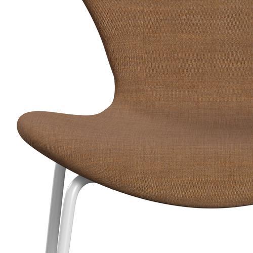 Fritz Hansen 3107 Chair Full Upholstery, White/Remix Rust