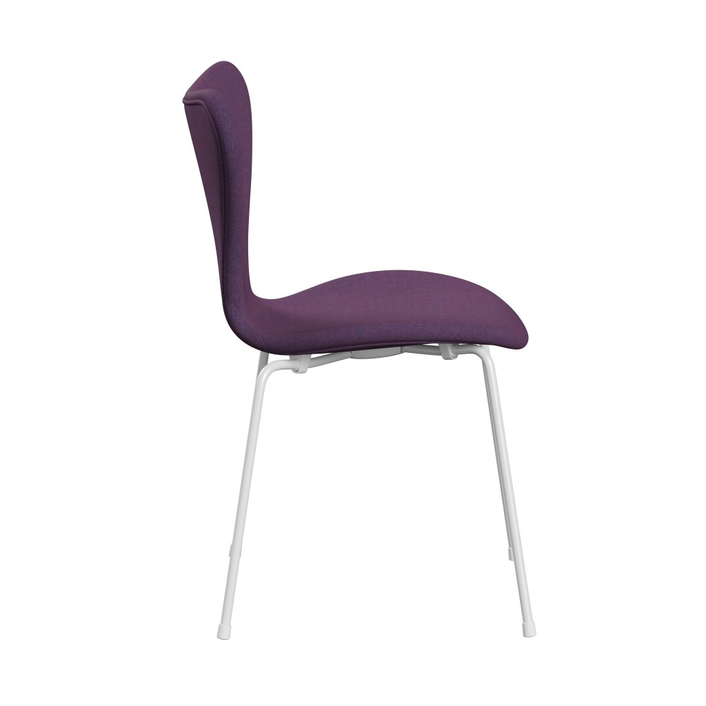 Fritz Hansen 3107 Chair Full Upholstery, White/Remix Violet