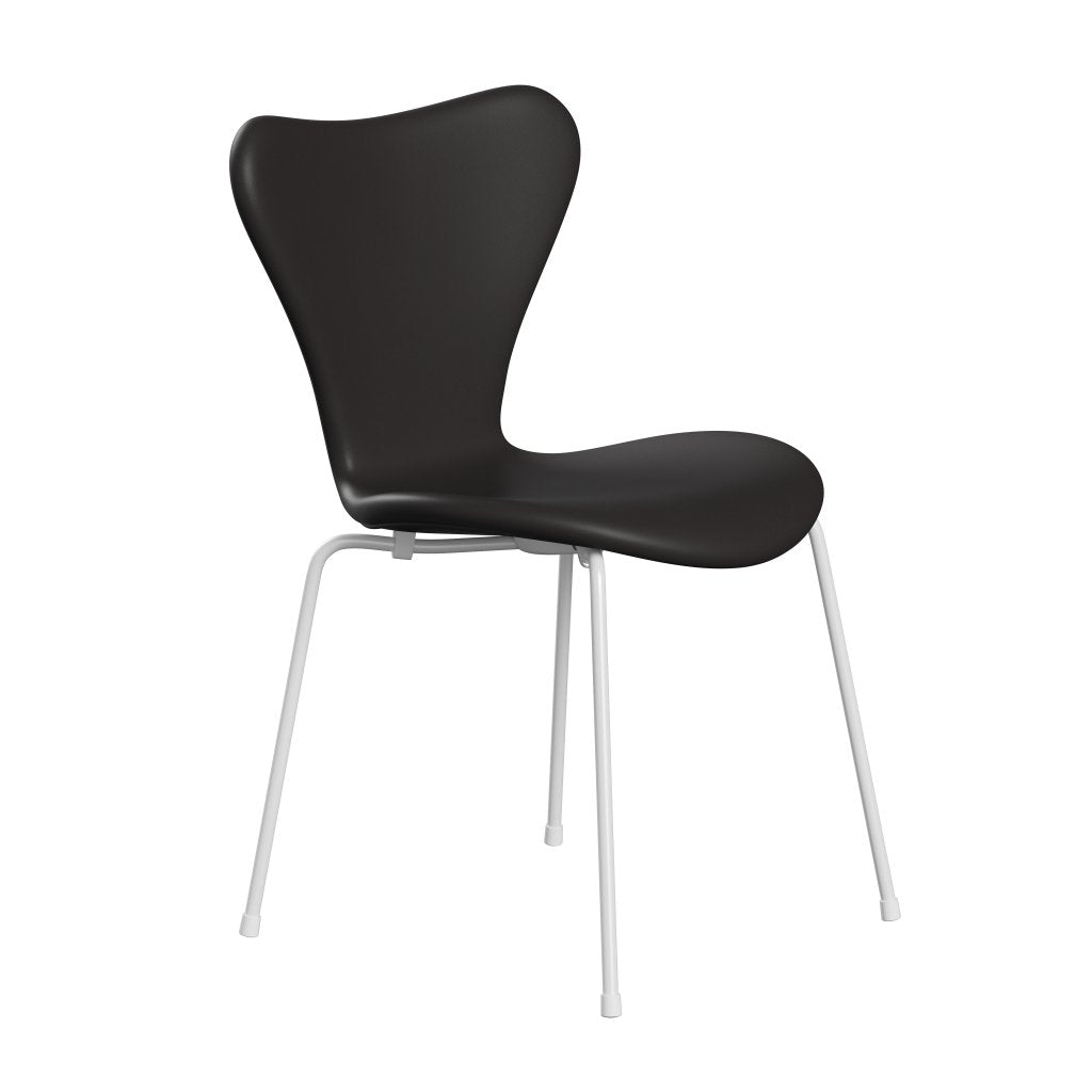 Fritz Hansen 3107 Chair Full Upholstery, White/Soft Black Brown