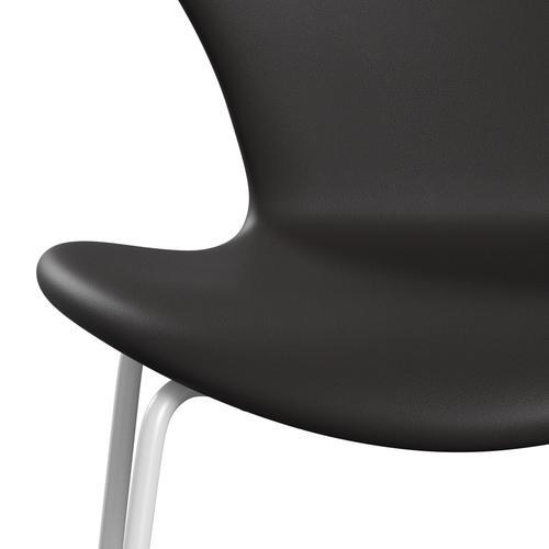 Fritz Hansen 3107 Chair Full Upholstery, White/Soft Black Brown