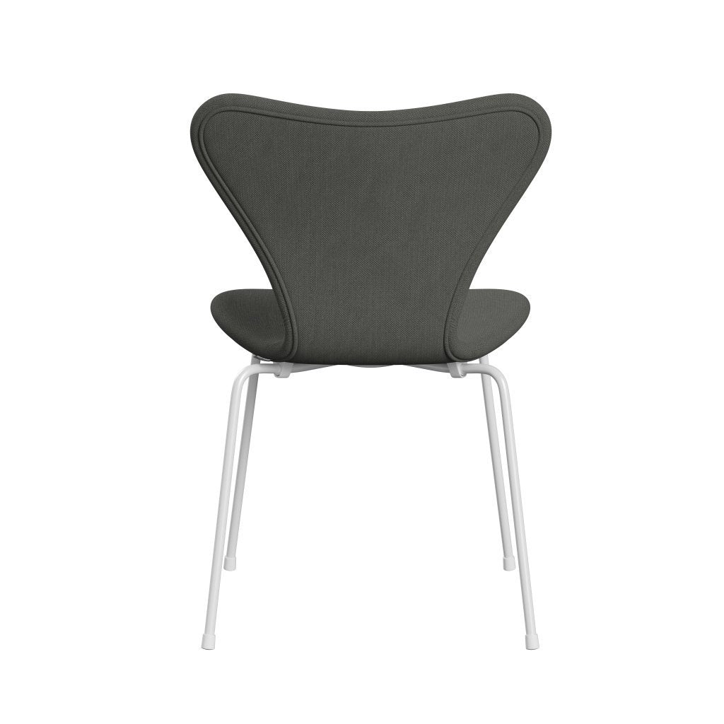 Fritz Hansen 3107 židle plné čalounění, bílá/ocelářská šedá