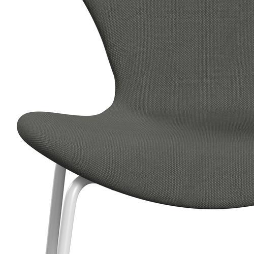 Fritz Hansen 3107 židle plné čalounění, bílá/ocelářská šedá