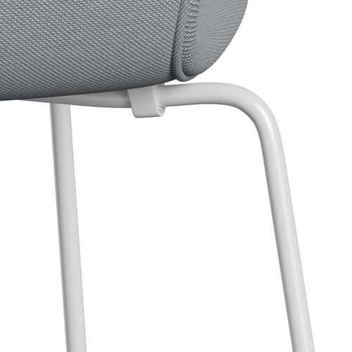 Fritz Hansen 3107 Chair Full Upholstery, White/Steelcut Trio Beige