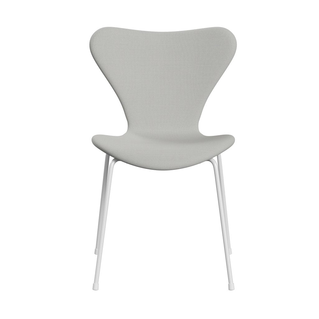 Fritz Hansen 3107 Chair Full Upholstery, White/Steelcut Trio Delicate Mint Green