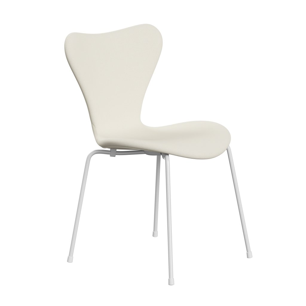 Fritz Hansen 3107 židle plné čalounění, bílá/sunniva 2 crème