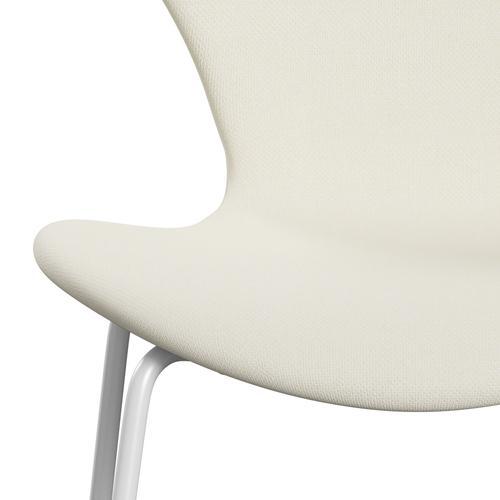 Fritz Hansen 3107 židle plné čalounění, bílá/sunniva 2 crème