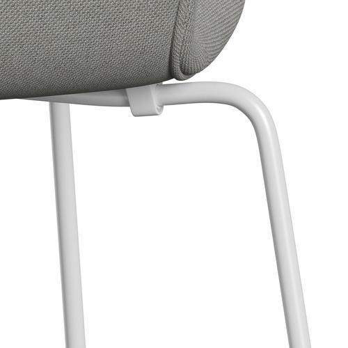 Fritz Hansen 3107 židle plné čalounění, bílá/sunniva 2 písek/světle šedá