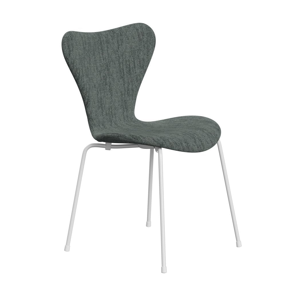 Fritz Hansen 3107 židle plné čalounění, bílá/sunniva 2 černá/bílá