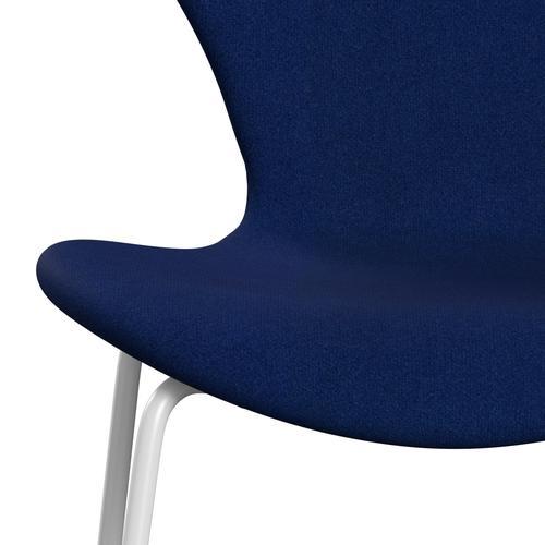 Fritz Hansen 3107 židle plné čalounění, bílá/tonus Royal Blue