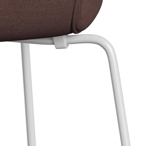 Fritz Hansen 3107 Chair Full Upholstery, White/Tonus Violet Grey