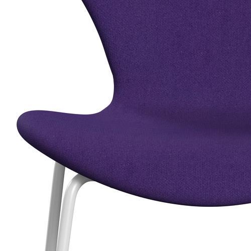 Fritz Hansen 3107 Chair Full Upholstery, White/Tonus Violet