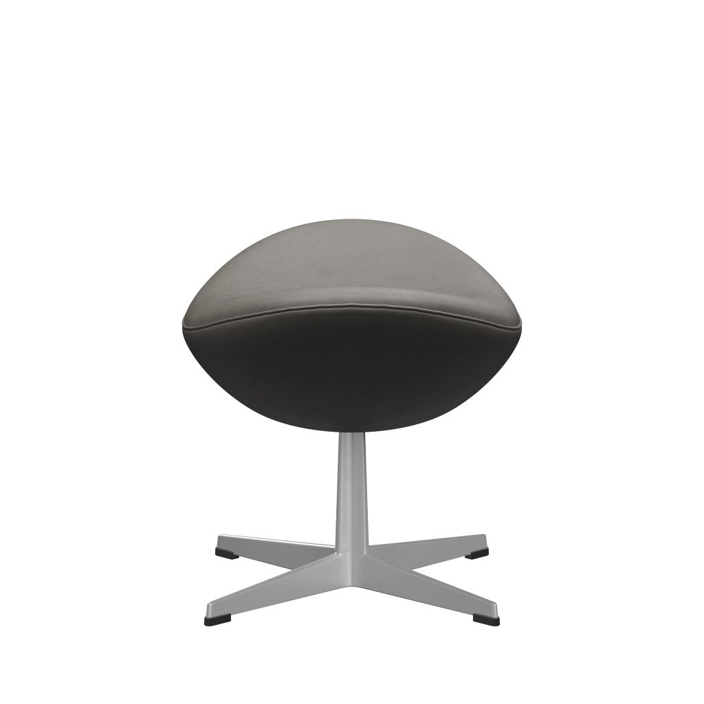 Fritz Hansen The Egg Footstool Leather, Silver Grey/Essential Lava