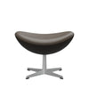 Fritz Hansen The Egg Footstool Leather, Silver Grey/Essential Stone