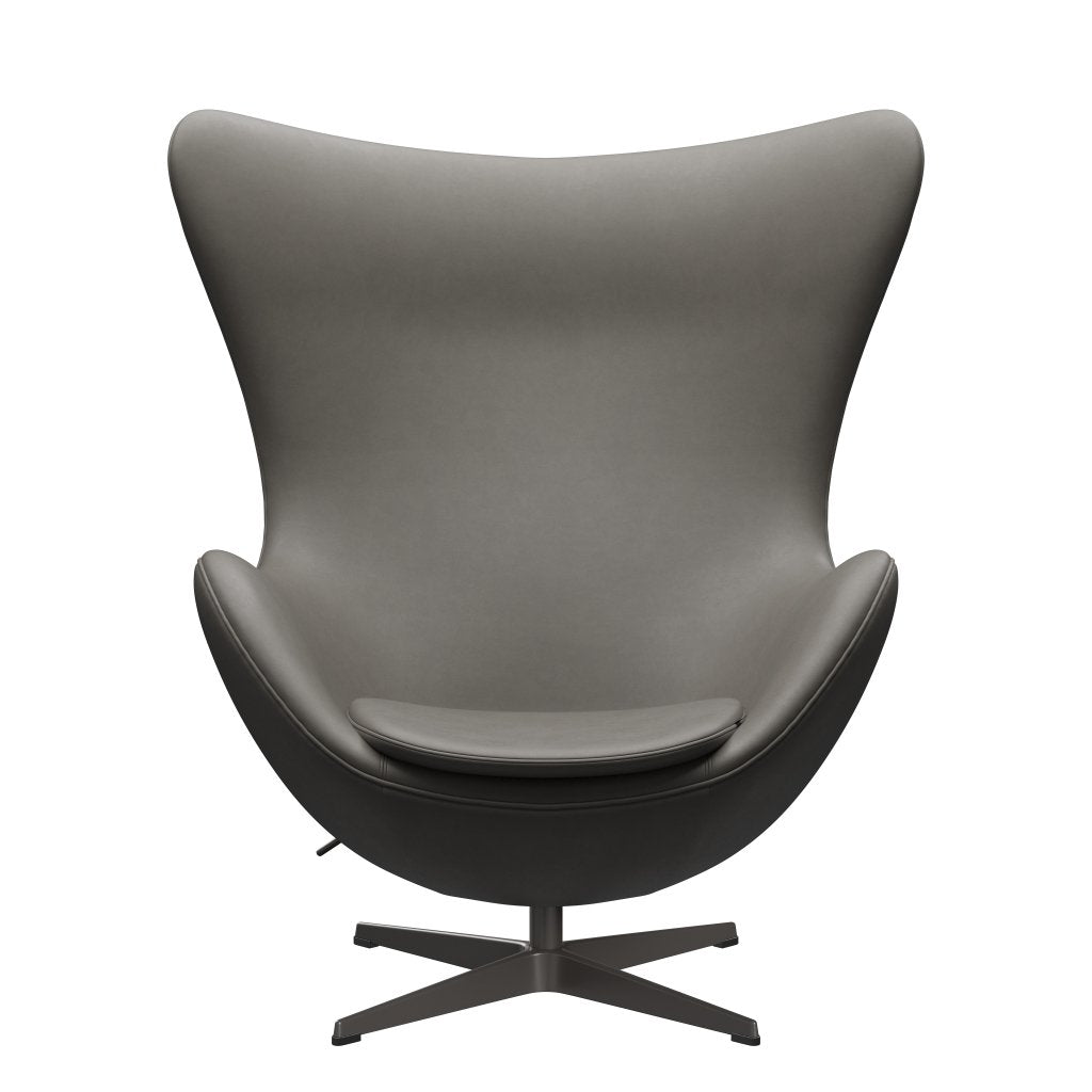 Fritz Hansen The Egg Lounge Chair Leather, Warm Graphite/Essential Lava