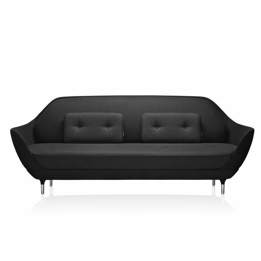 Fritz Hansen Favn Sofa, sláva černá/ plátno tmavě modrá