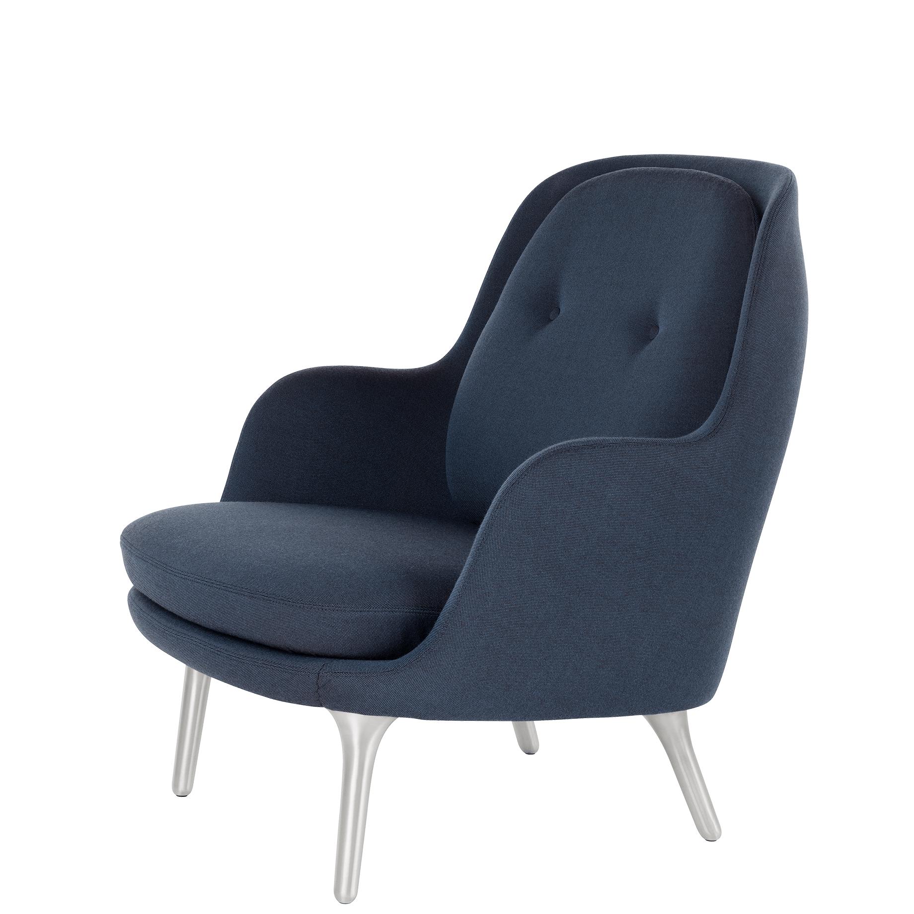 Fritz Hansen Pá Lounge Chair Hliník, Rime Iris