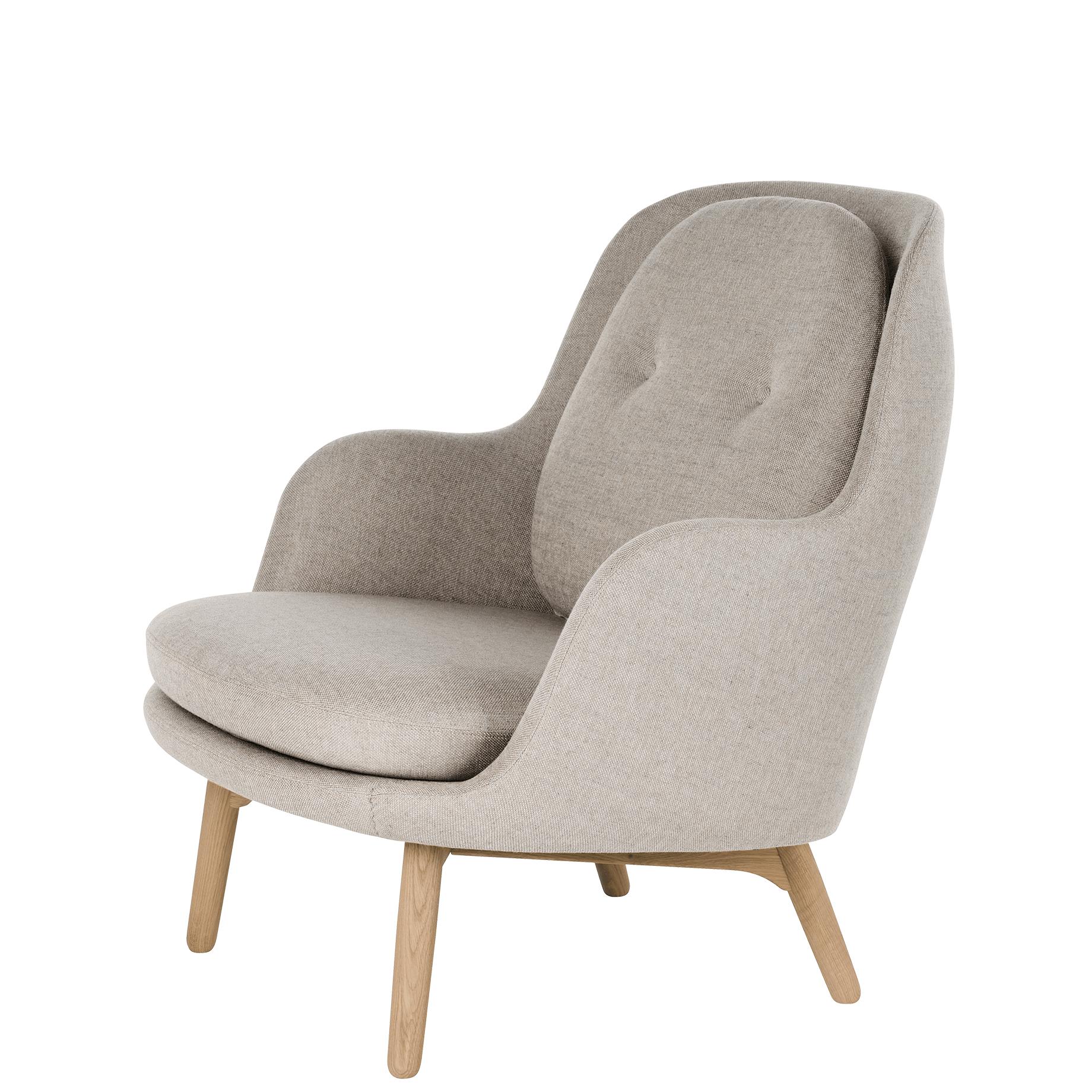 Fritz Hansen Pá Lounge Chair Wood, Sunniva Beige