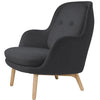 Fritz Hansen Pá Lounge Chair Wood, Sunniva tmavě šedá