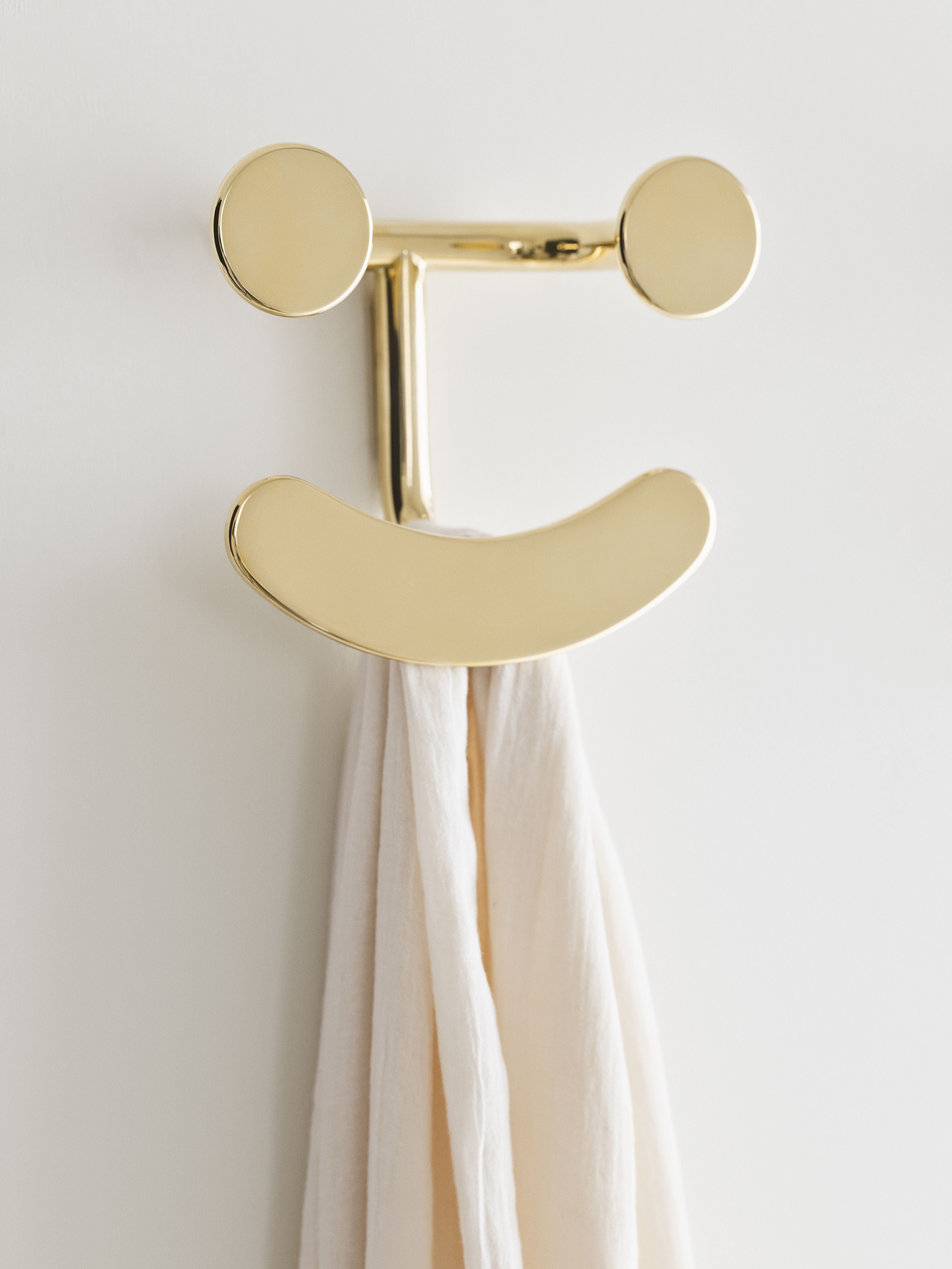 Fritz Hansen Jaime Hayon Happy Hook Wall Hook, Brass