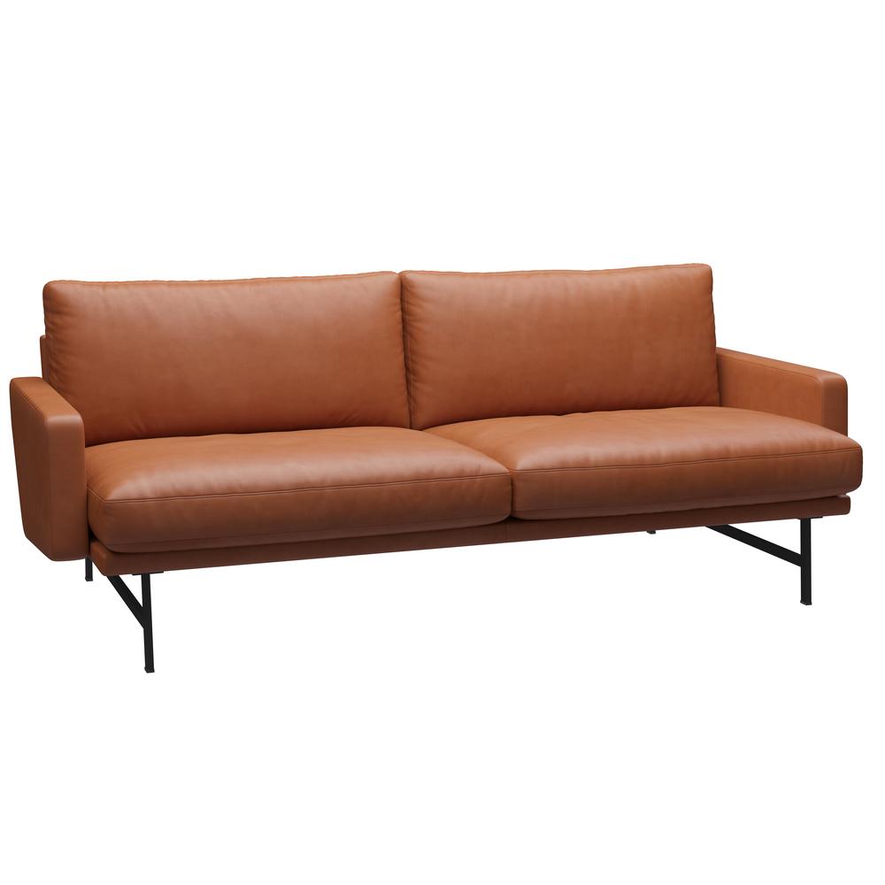 Fritz Hansen Lissoni Sofa Leather 2 Osoby, Elegance Walnut