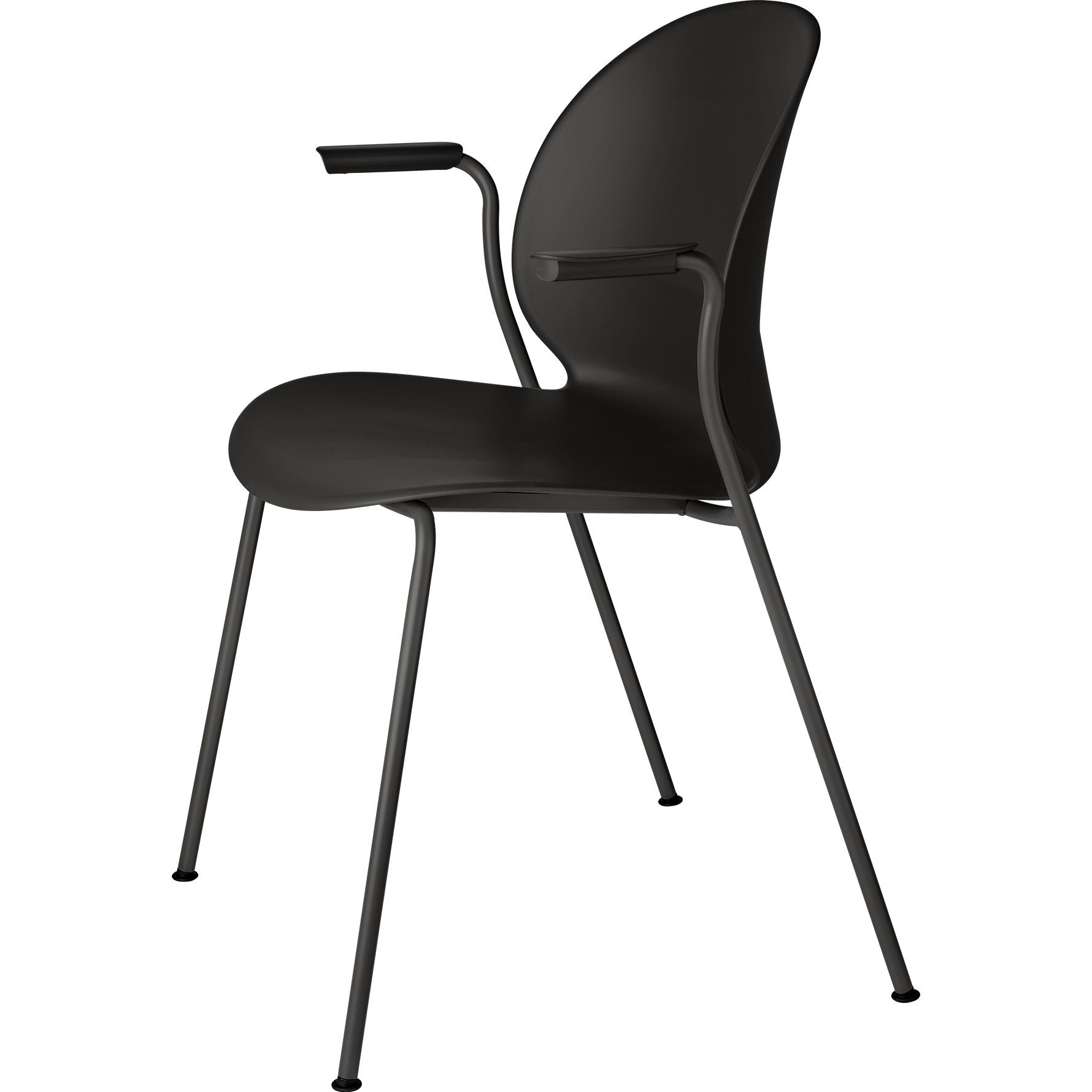 Fritz Hansen N02 Recycle židle s otřesením monochrome 4 legged, černá