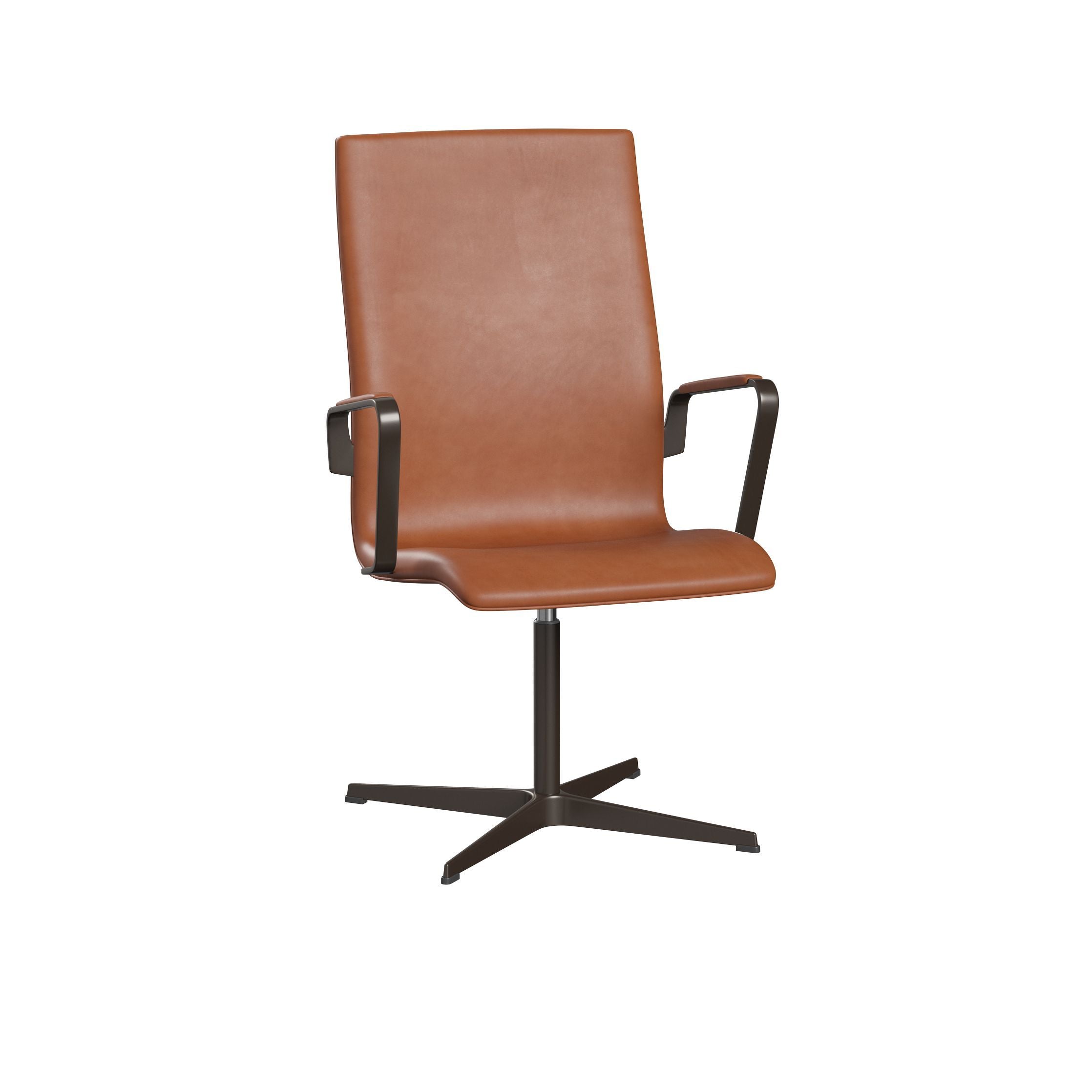 Fritz Hansen Oxford 3243 T křeslo Čtyři paže Base Brownbronze/Grace, ořech