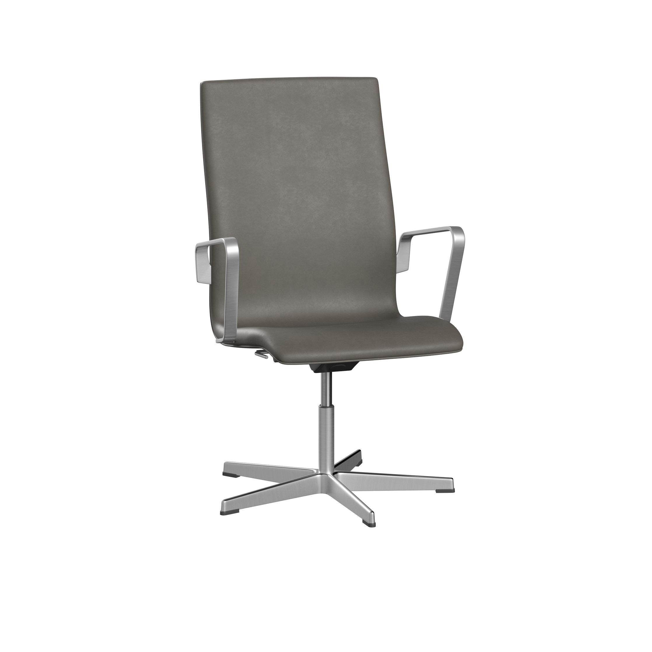 Fritz Hansen Oxford 3293 T Armchair Five Arm Base Satin Brushed Aluminium/Essential, Lava