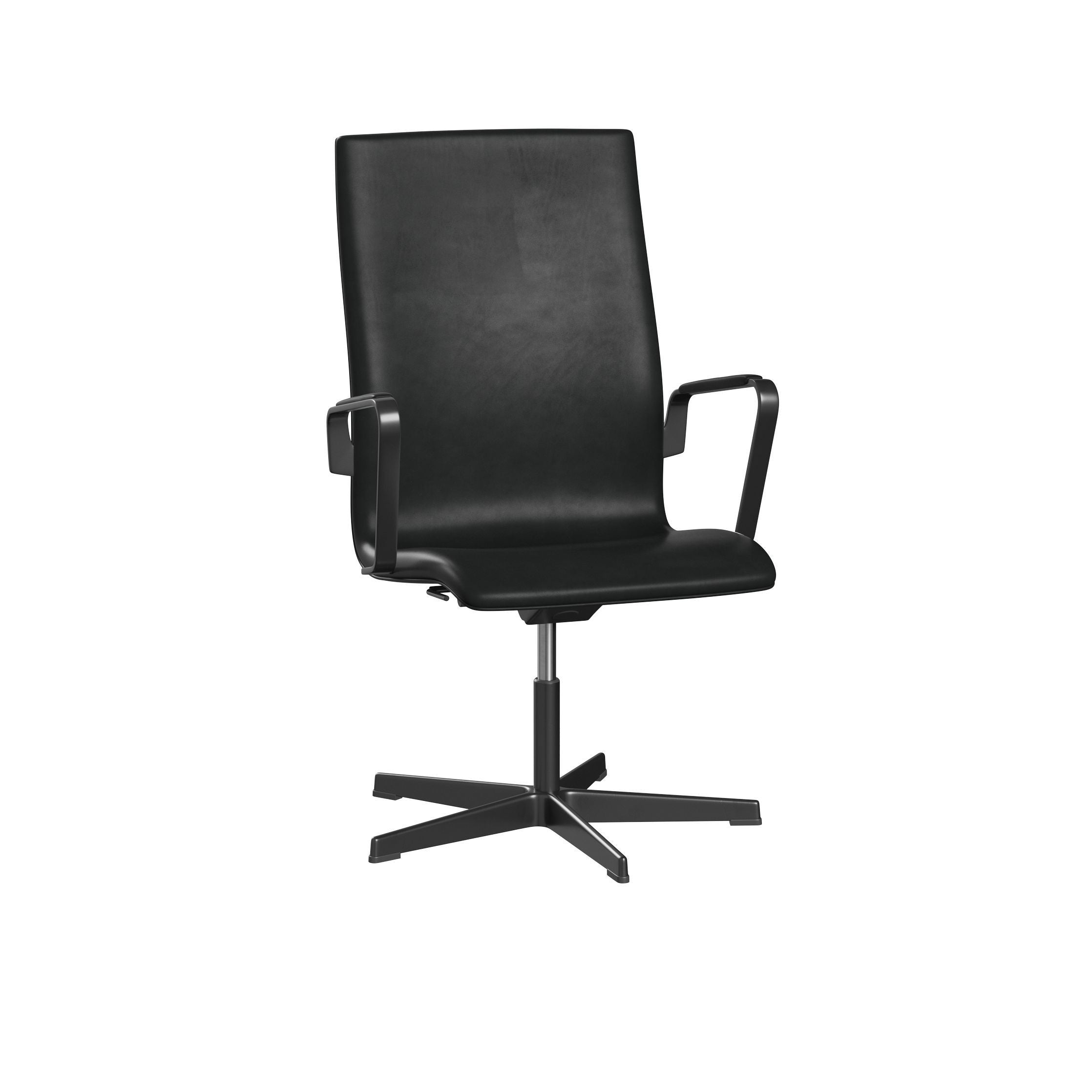 Fritz Hansen Oxford 3293 T křeslo pět základny ARM Black Lacquered/Grace, černá