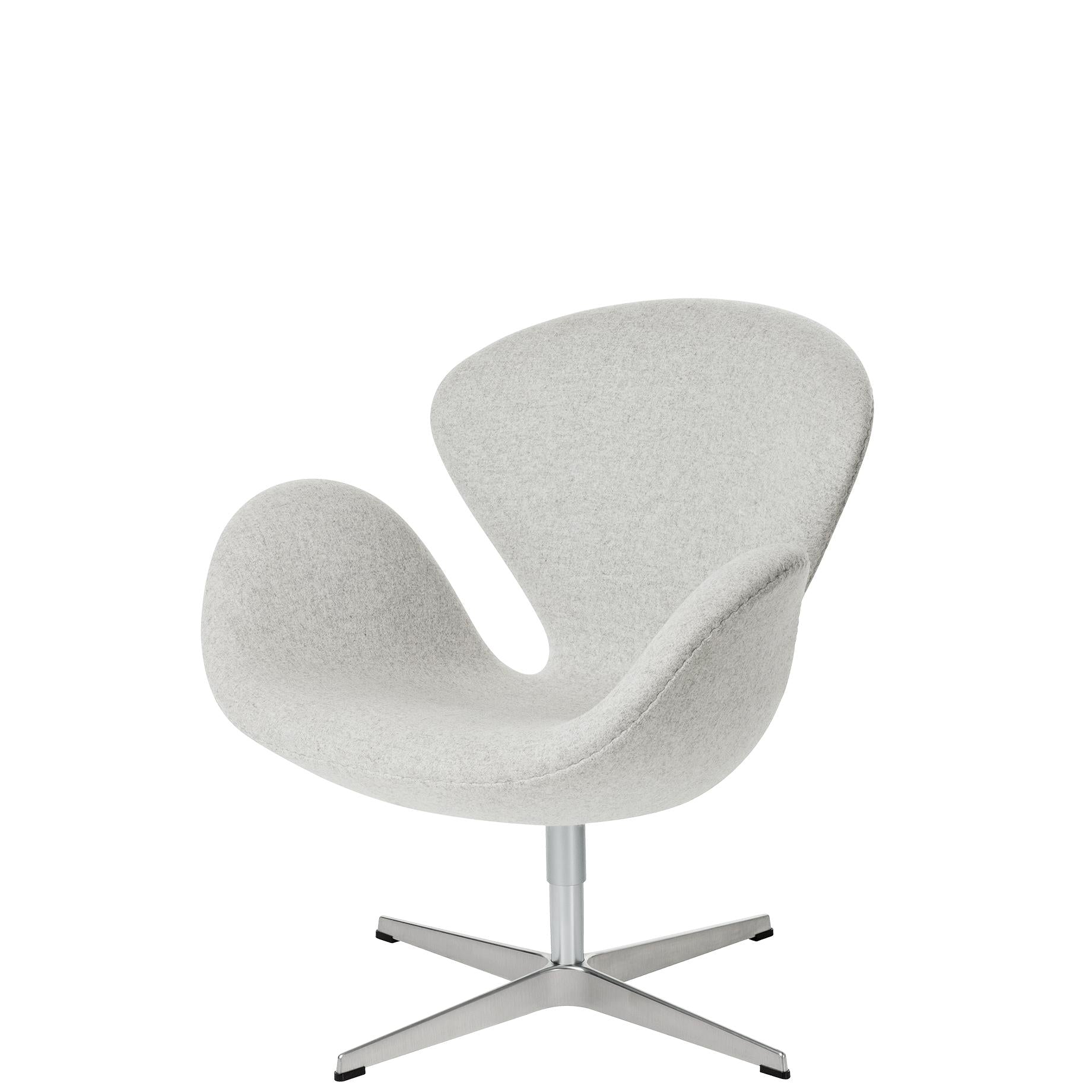 Fritz Hansen Swan Lounge Chair Fabric, Divina melange světle šedá