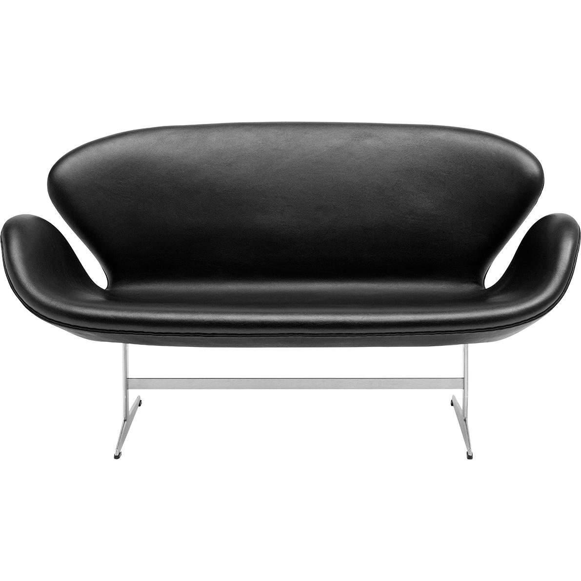 Fritz Hansen Swan Sofa 2 Persons, Classic Black