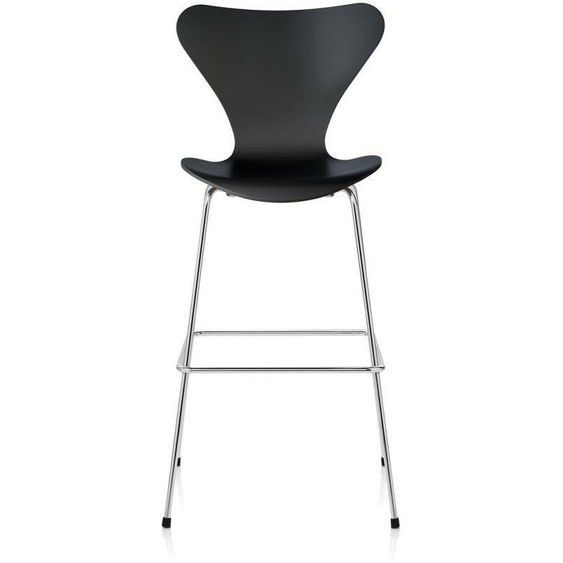 Fritz Hansen Serie 7 Bar Stool 76 Cm, Black