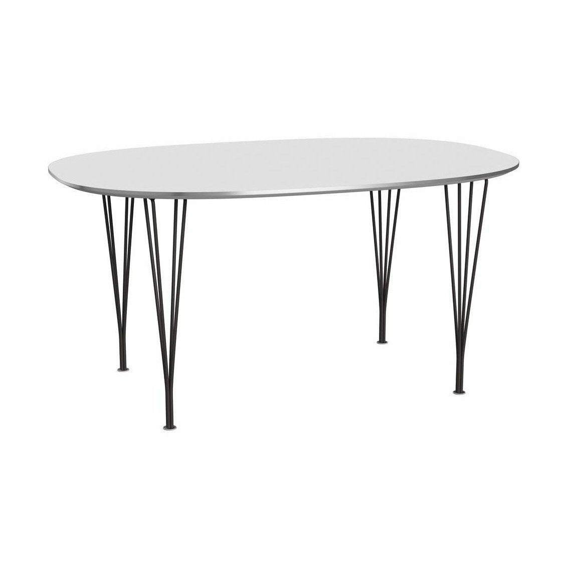 Fritz Hansen Super Elipse jídelní stůl 100x150 cm, bílý/teplý grafit