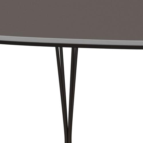 Fritz Hansen Superellipse Extendable Table Brown Bronze/Grey Fenix Laminates, 300x120 Cm