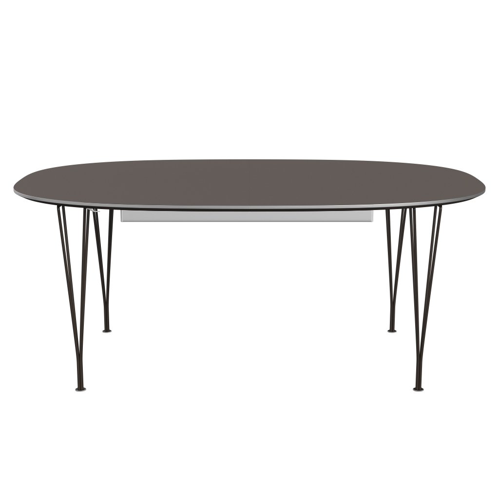 Fritz Hansen Superellipse Extendable Table Brown Bronze/Grey Fenix Laminates, 300x120 Cm