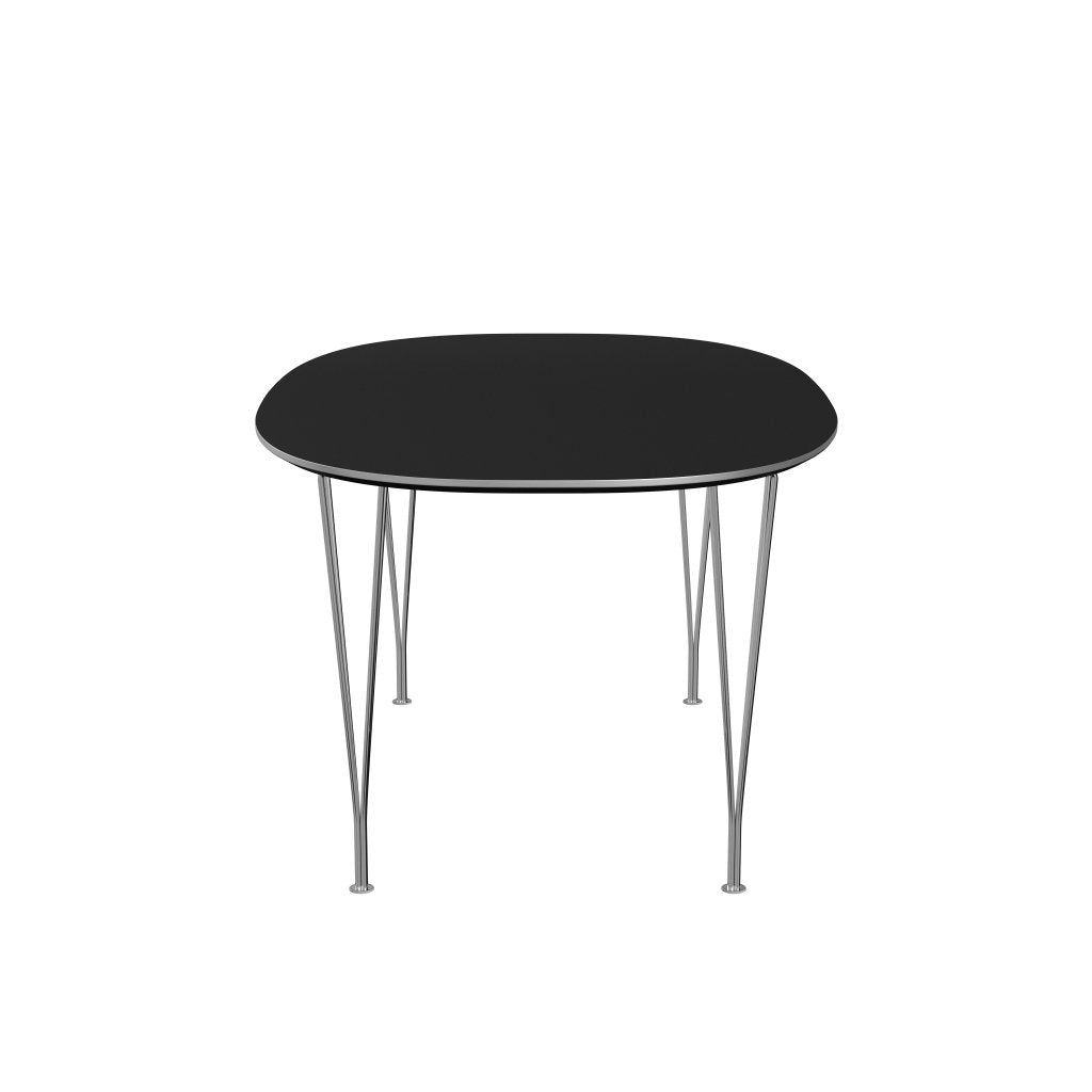 Fritz Hansen Superellipse Extendable Table Chrome/Black Fenix Laminates, 270x100 Cm