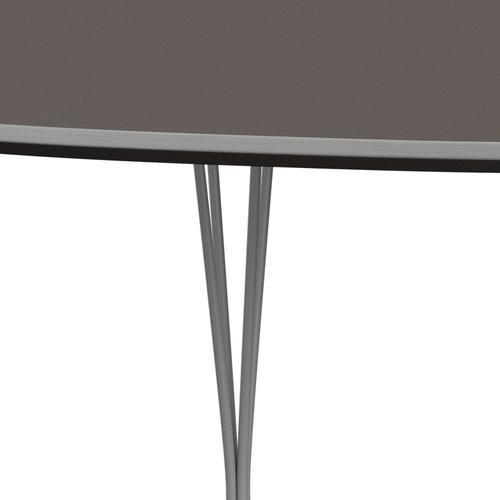 Fritz Hansen Superellipse Extending Table Nine Grey/Grey Fenix Laminates, 300x120 Cm